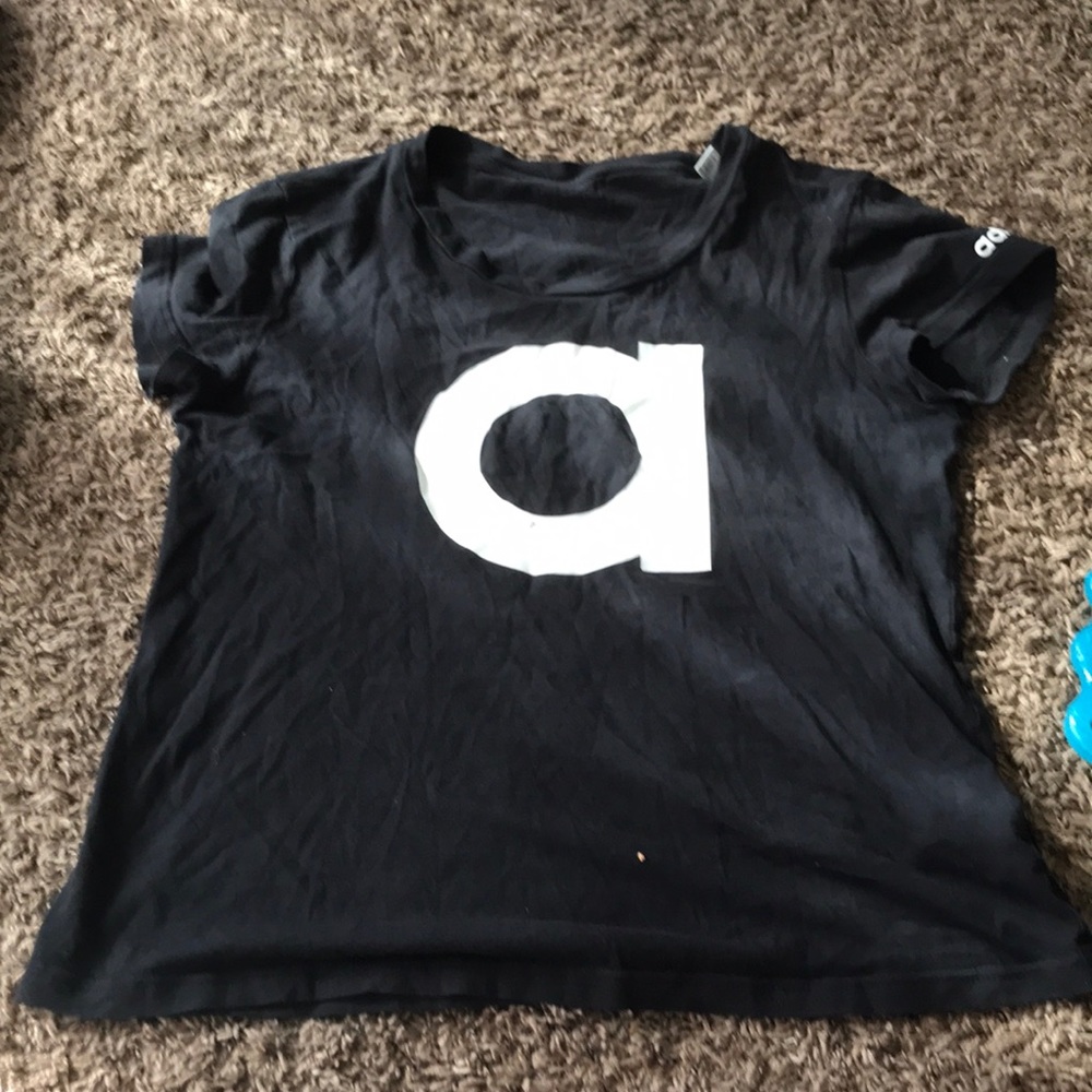 Black and white womens adidas shirt size M